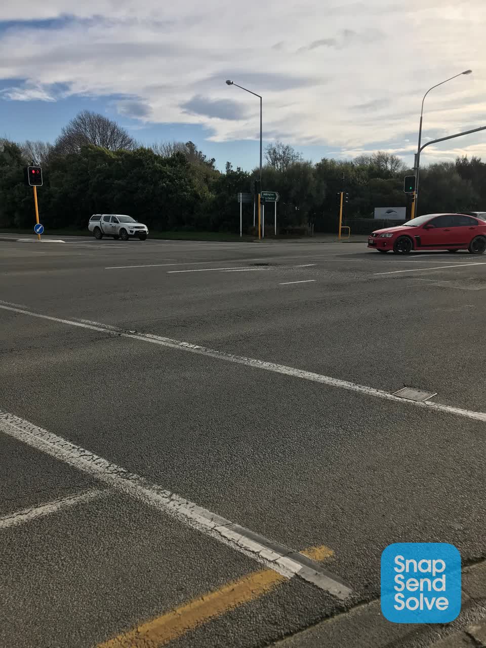 The photograph attached to this pothole report