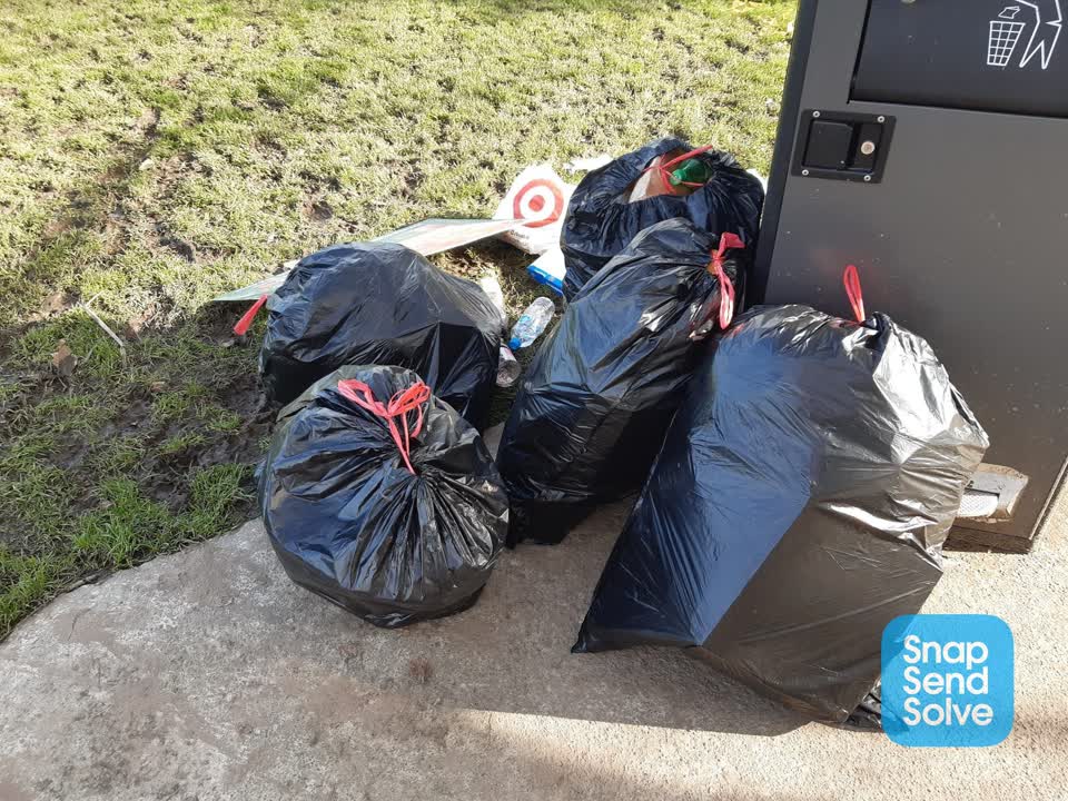 The photograph attached to this rubbish and bins - general report
