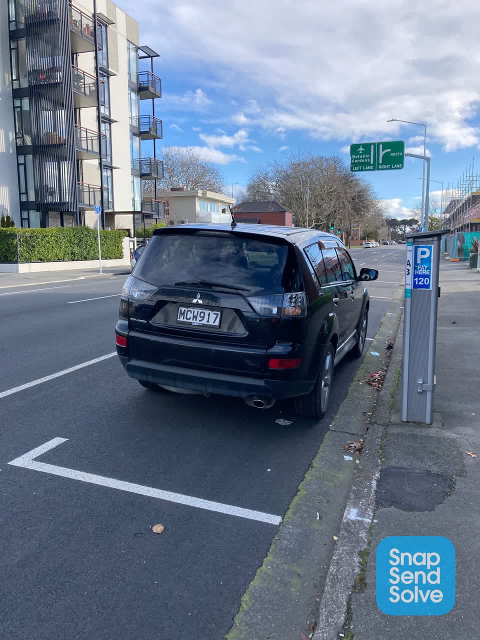The photograph attached to this road signage report