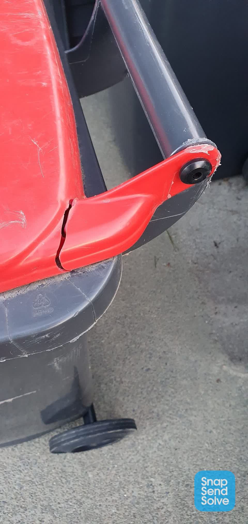 The photograph attached to this rubbish and bins - general report