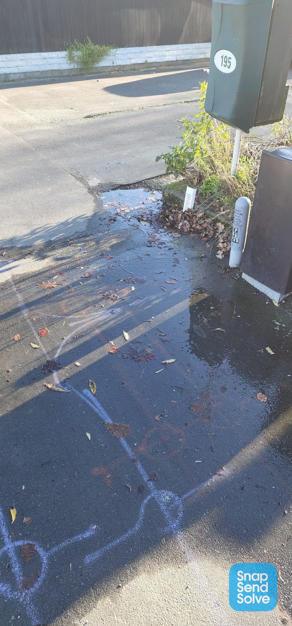 The photograph attached to this water leak report