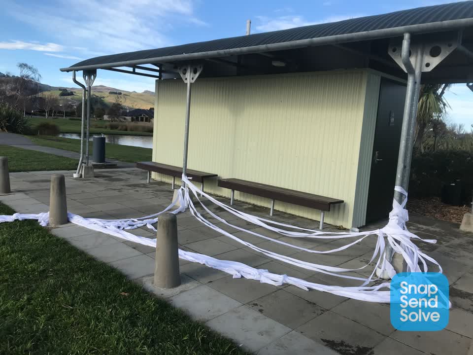 The photograph attached to this public toilet report