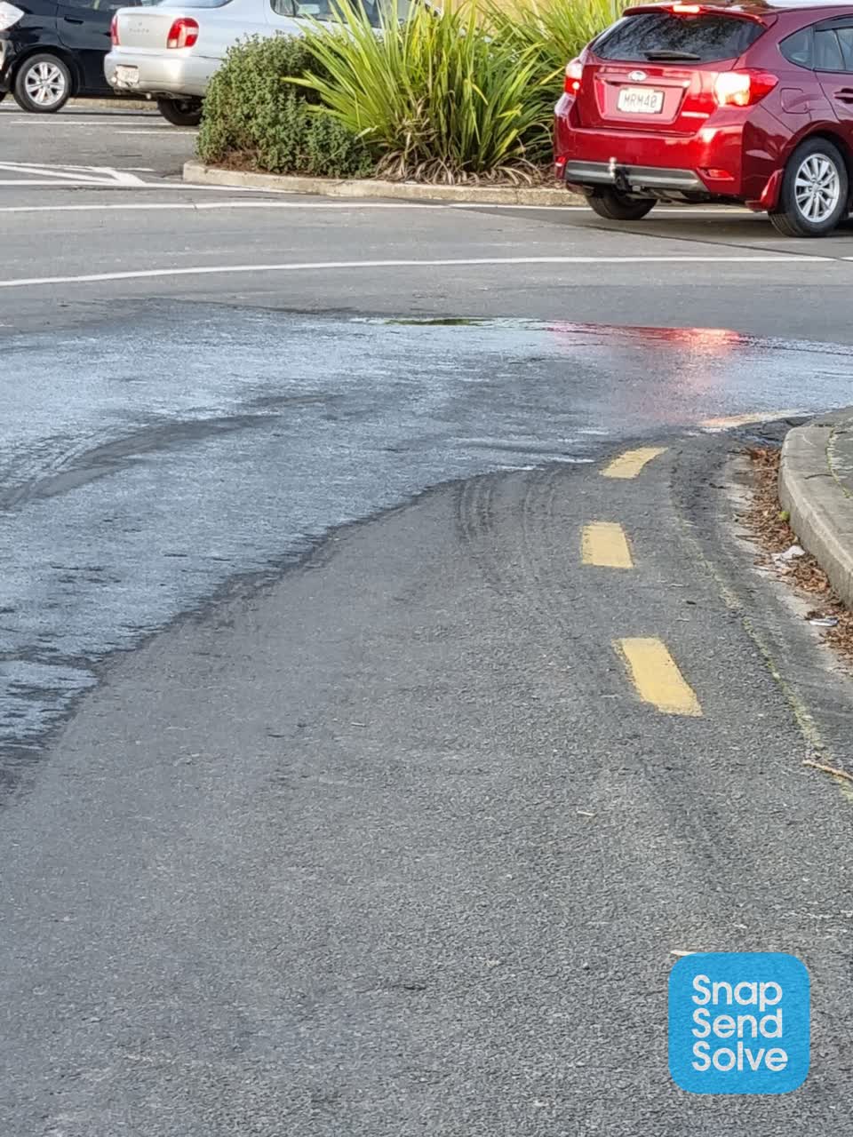 The photograph attached to this water leak report
