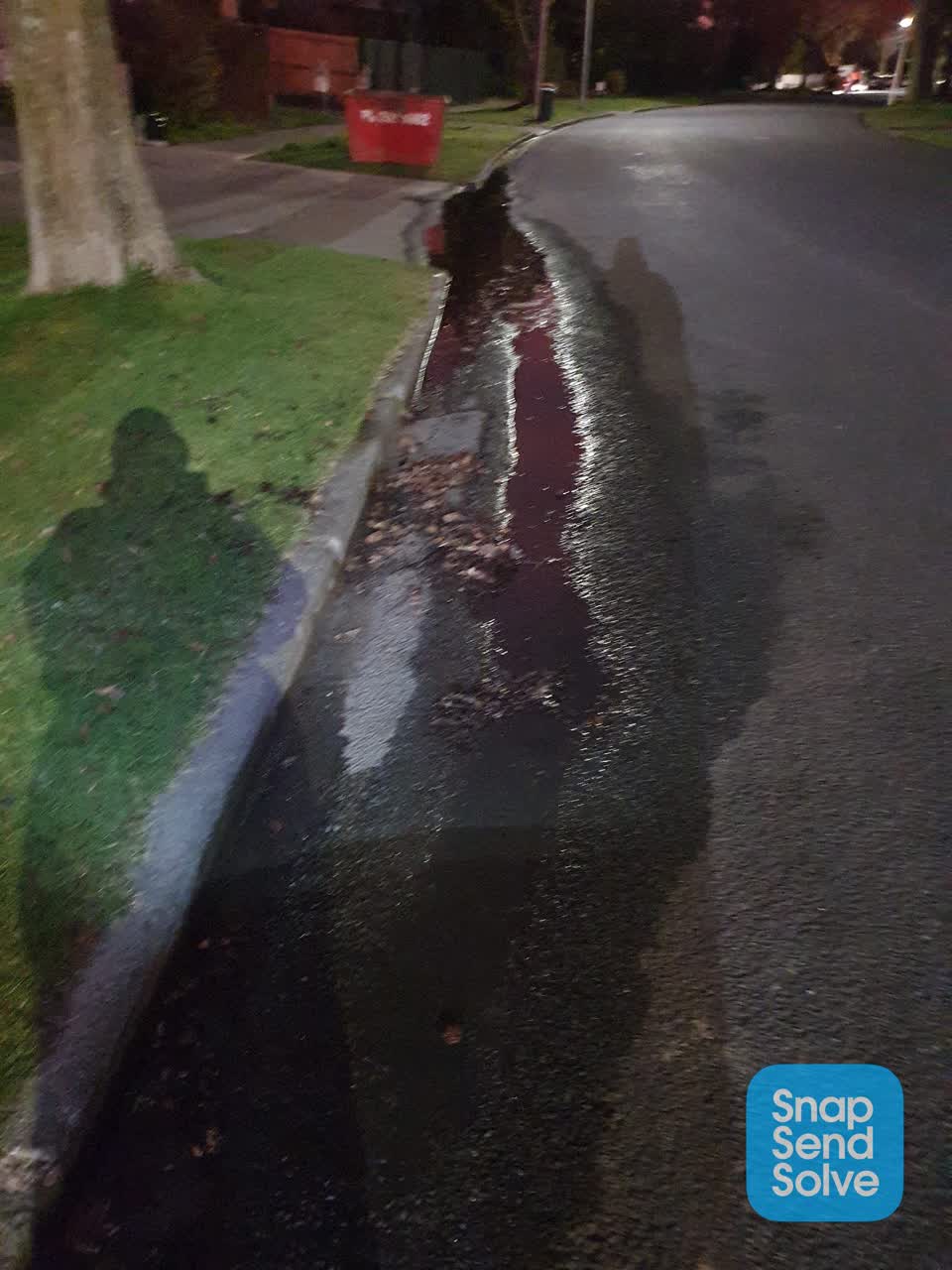 The photograph attached to this water leak report