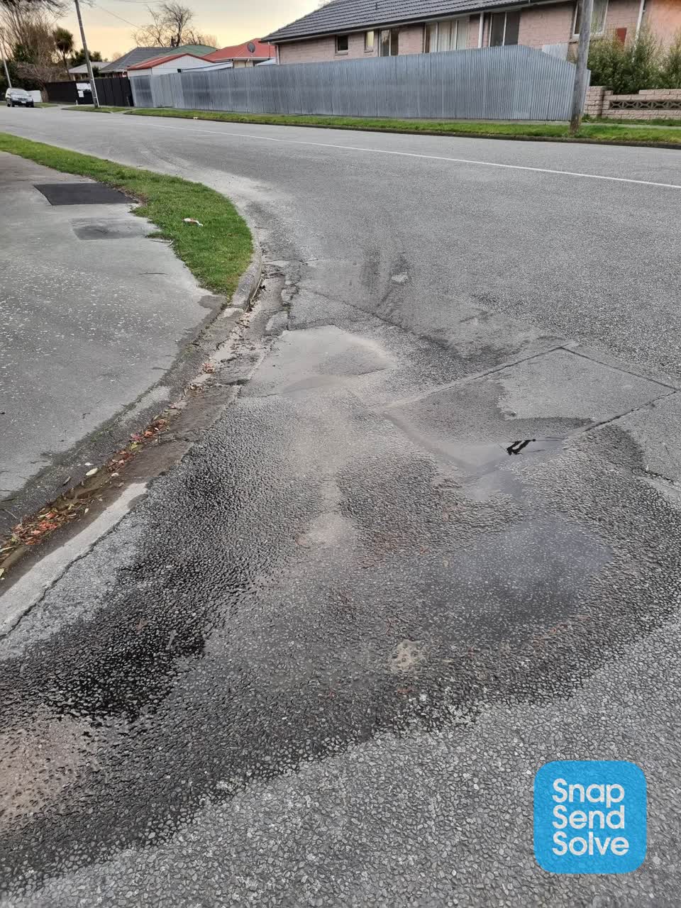 The photograph attached to this water leak report