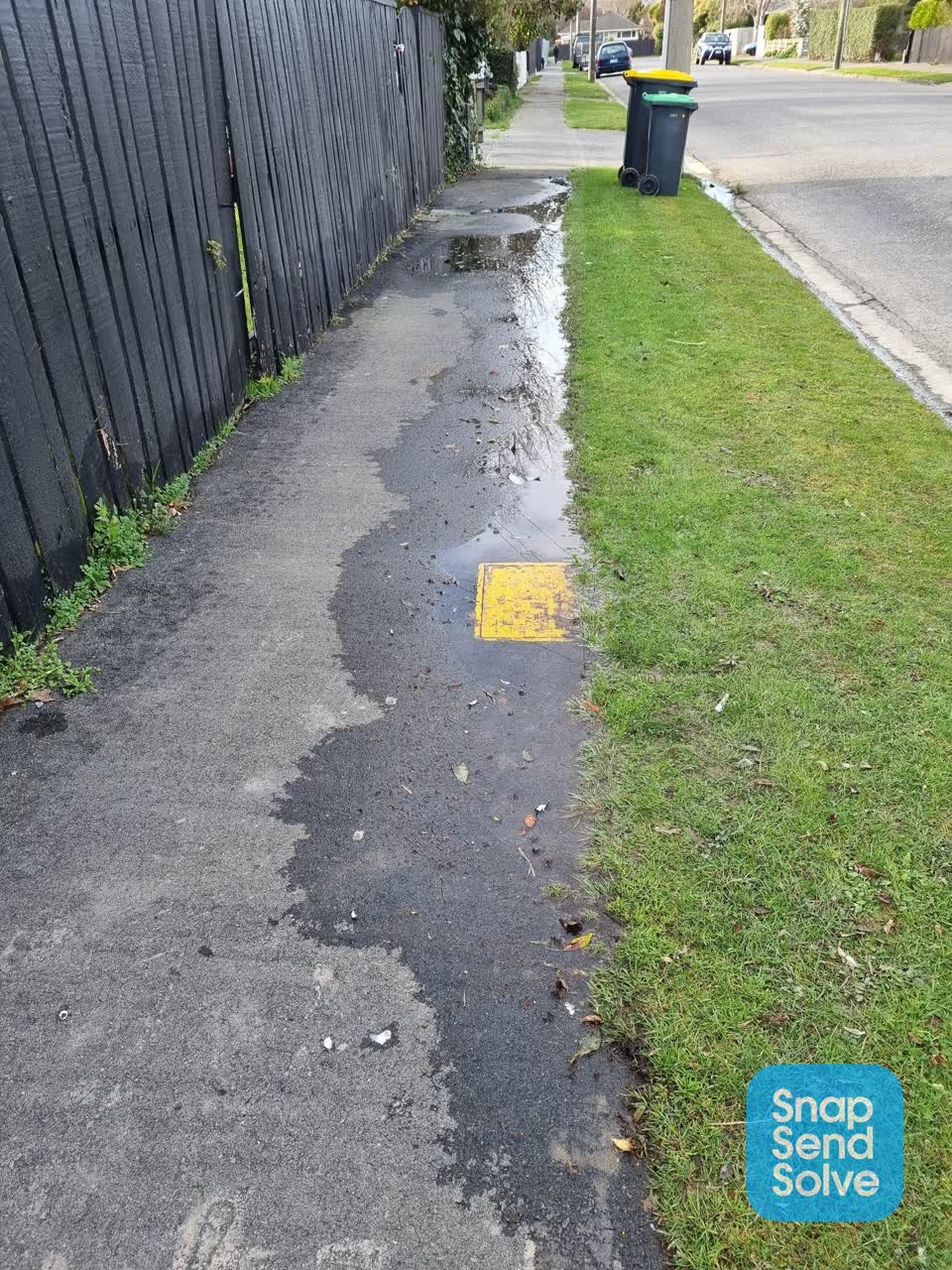 The photograph attached to this water leak report