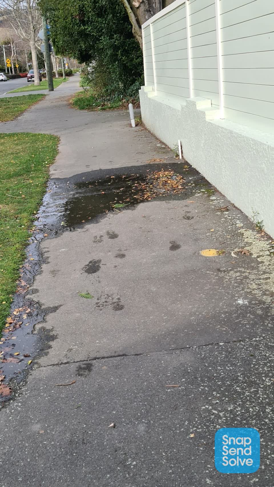 The photograph attached to this water leak report