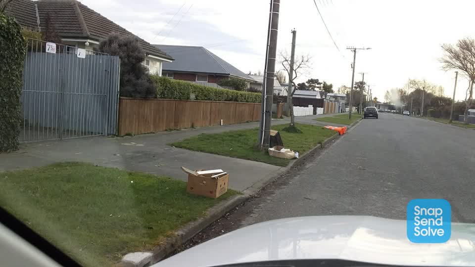 The photograph attached to this dumped rubbish report