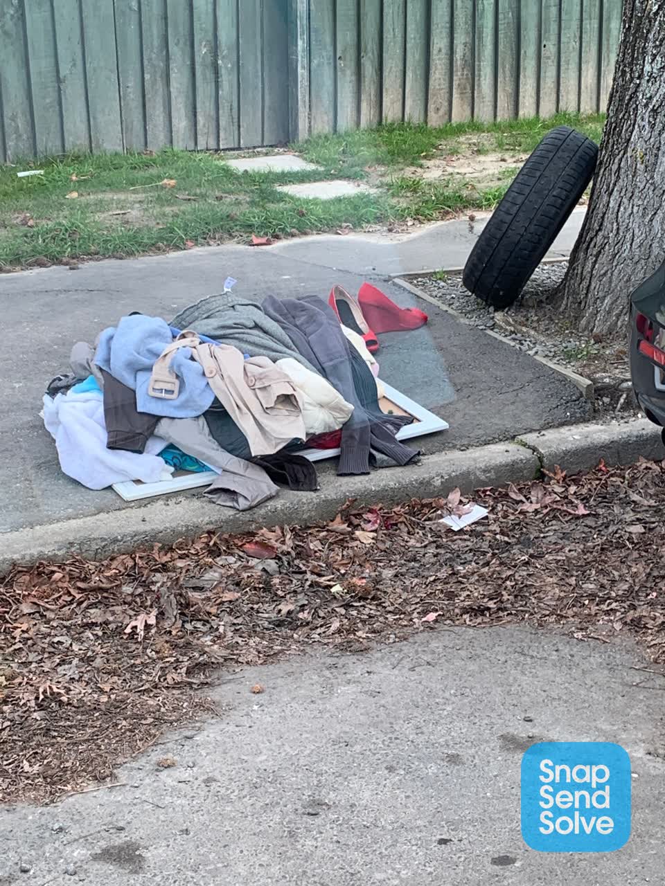 The photograph attached to this dumped rubbish report