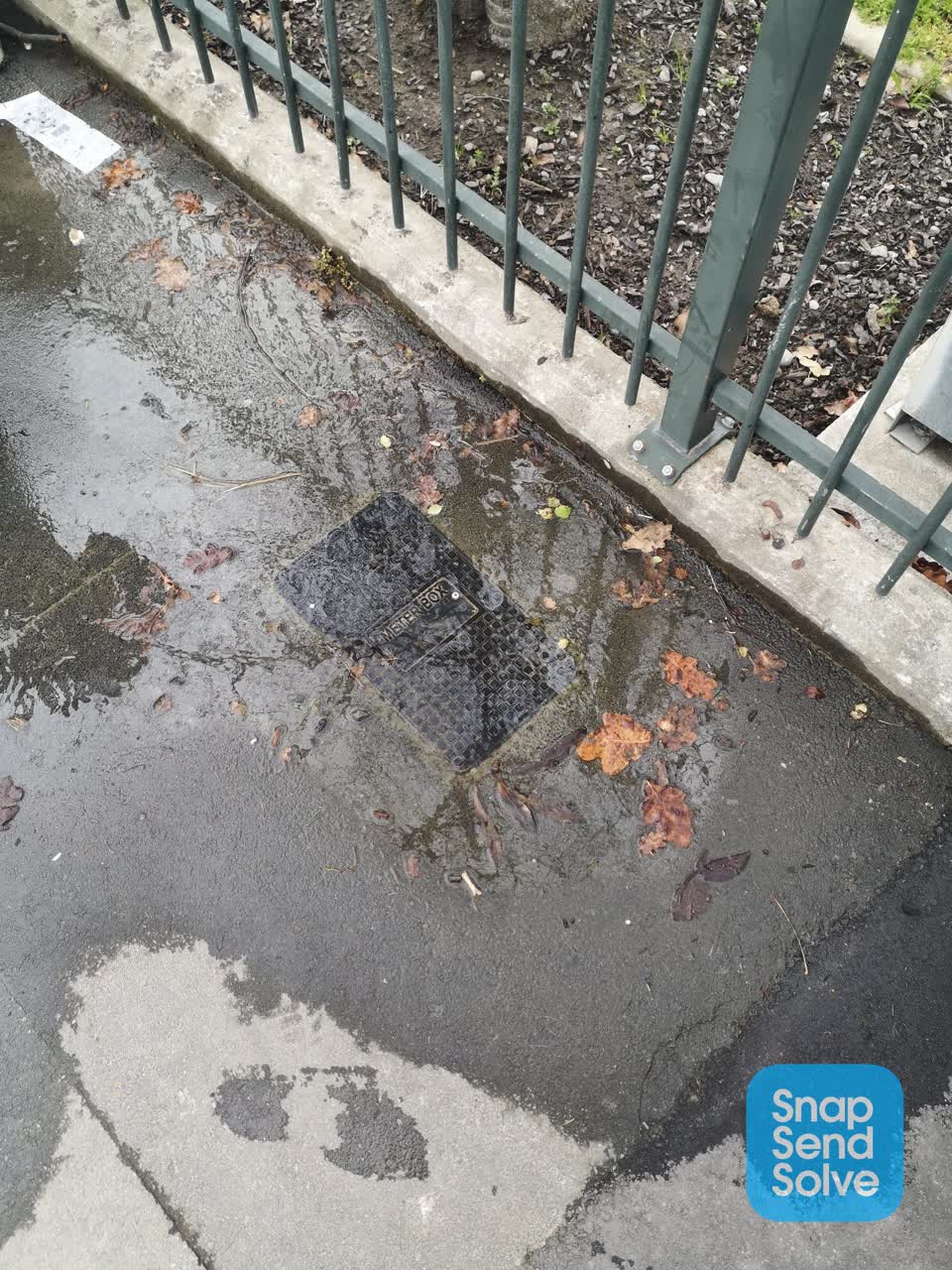 The photograph attached to this water leak report