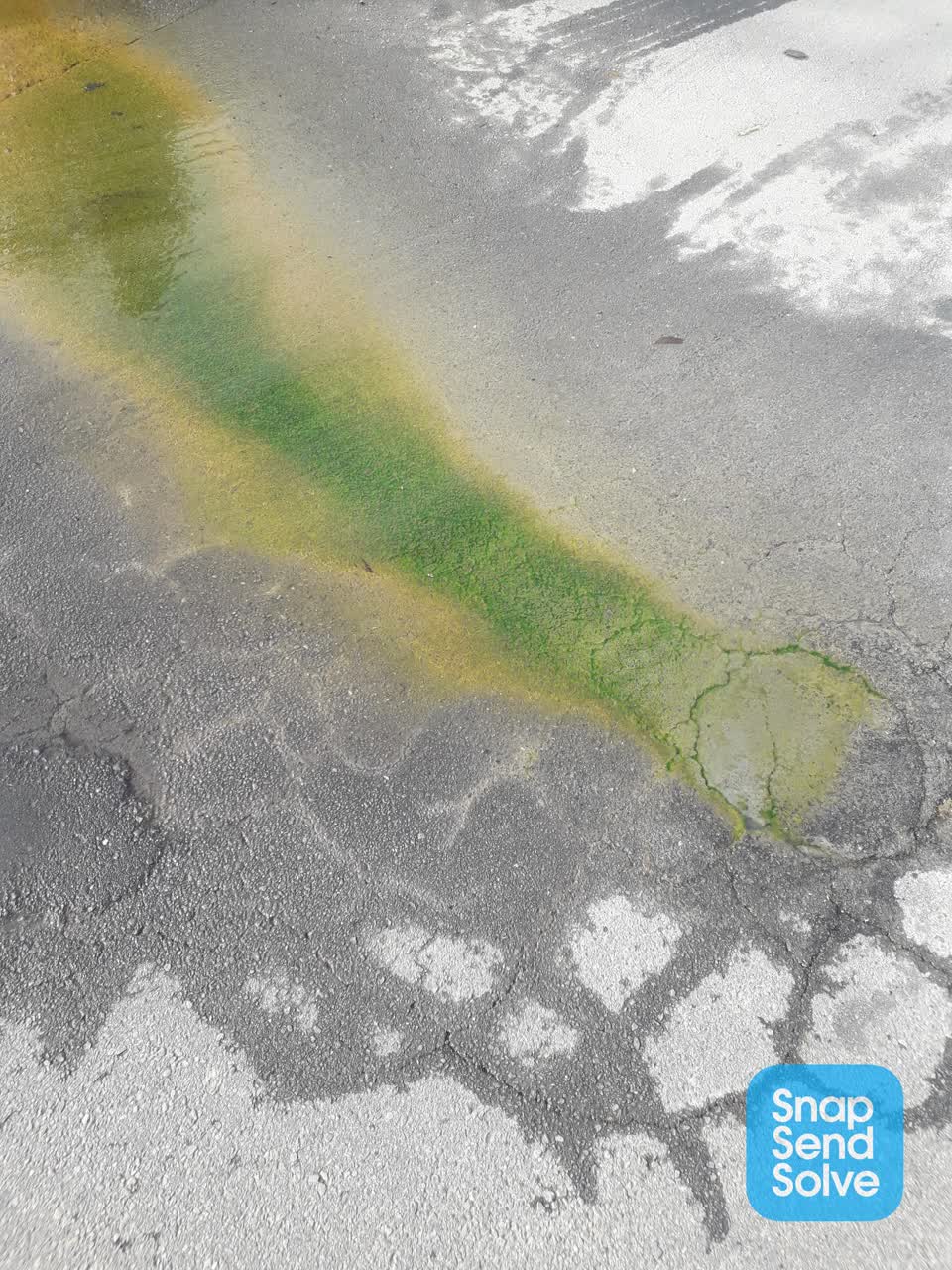 The photograph attached to this water leak report