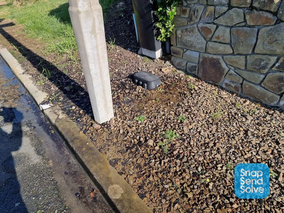 The photograph attached to this water leak report