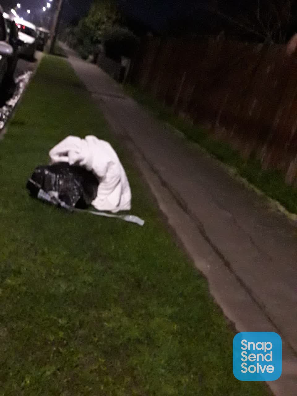 The photograph attached to this dumped rubbish report