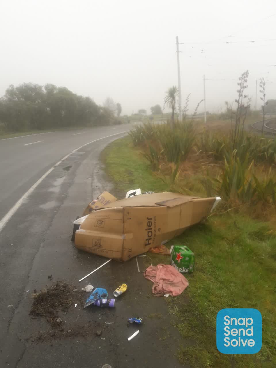 The photograph attached to this dumped rubbish report