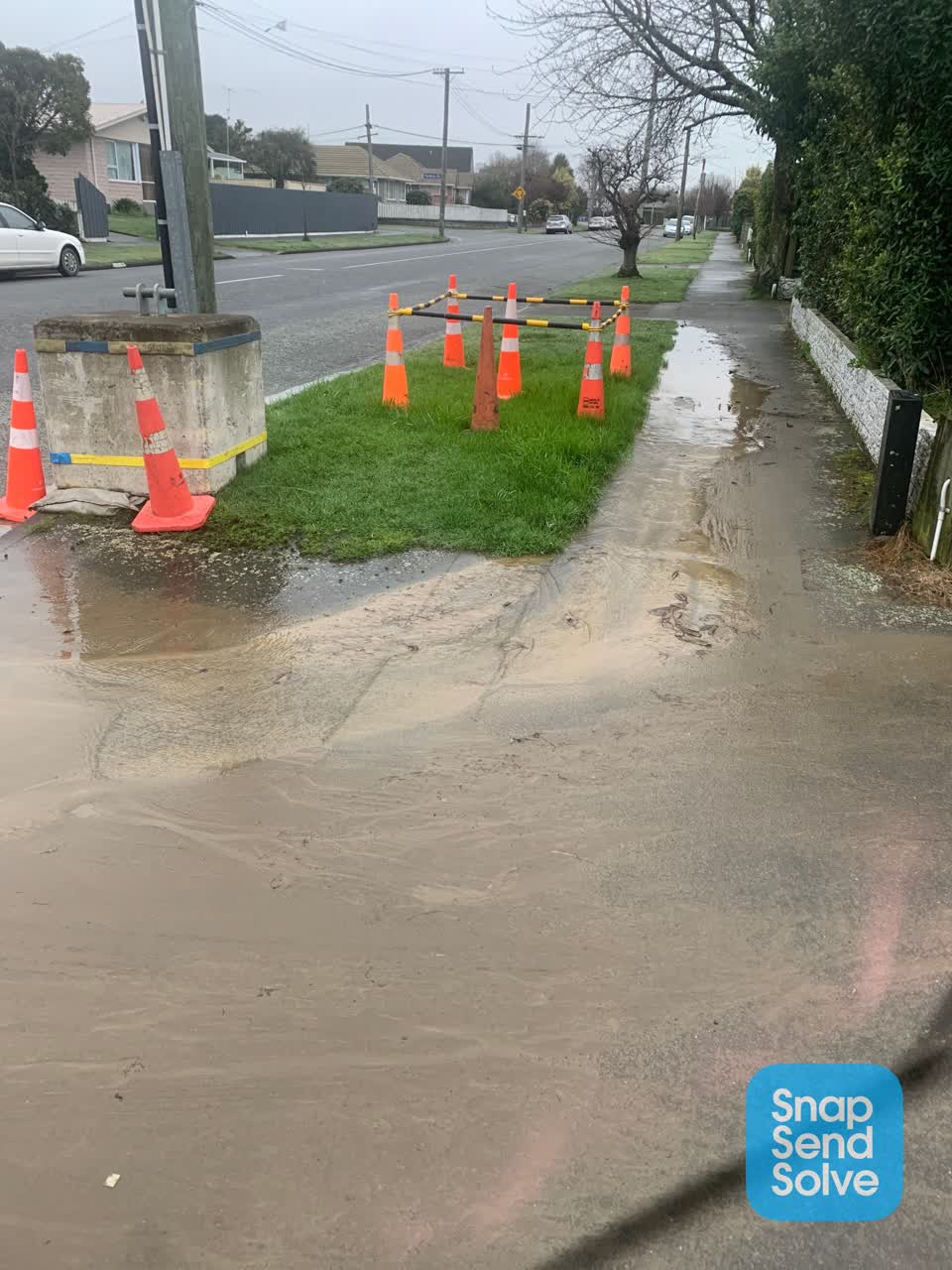 The photograph attached to this water leak report
