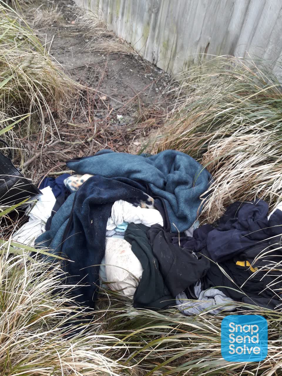 The photograph attached to this dumped rubbish report