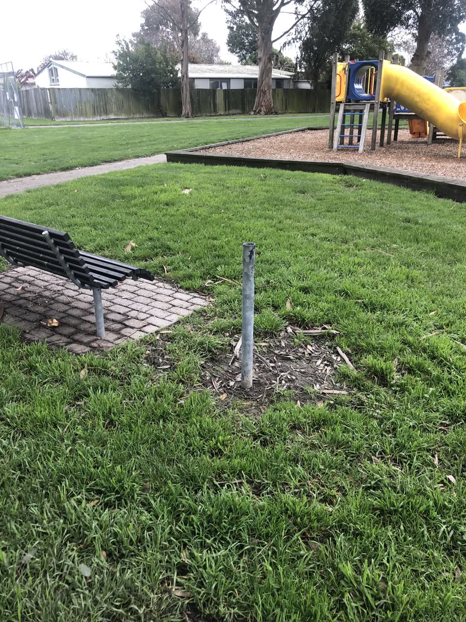 The photograph attached to this playground equipment report