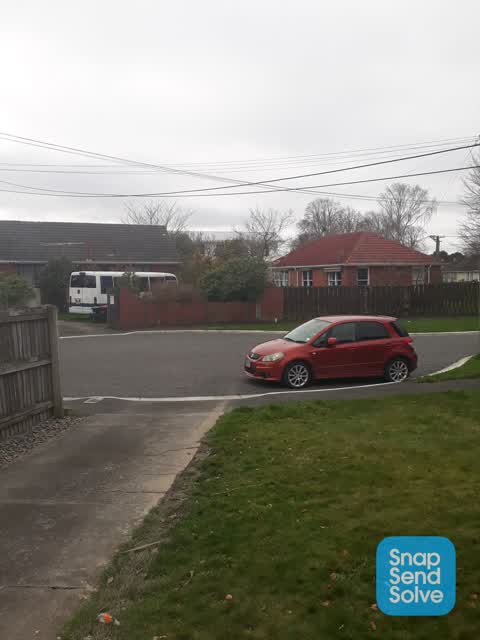 Hazard, vehicle, a report photo