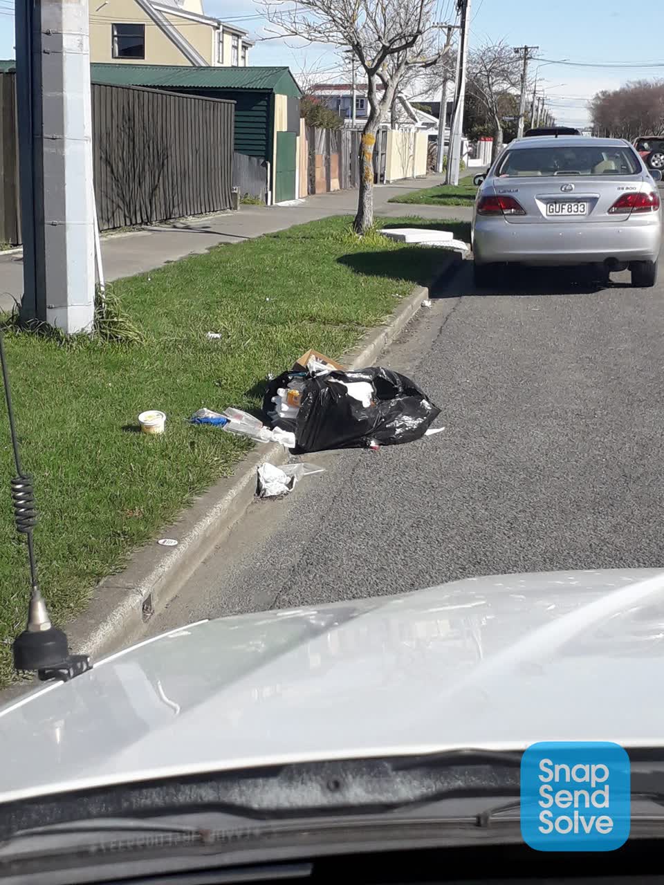 The photograph attached to this rubbish and bins - general report