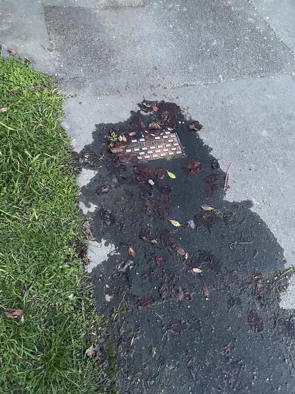 The photograph attached to this water leak report
