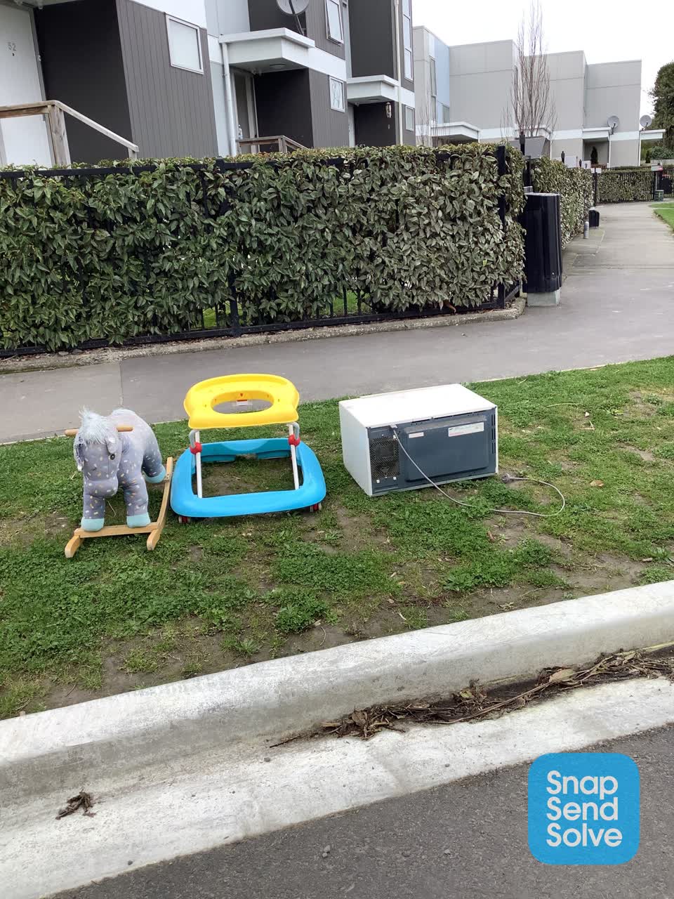 The photograph attached to this dumped rubbish report