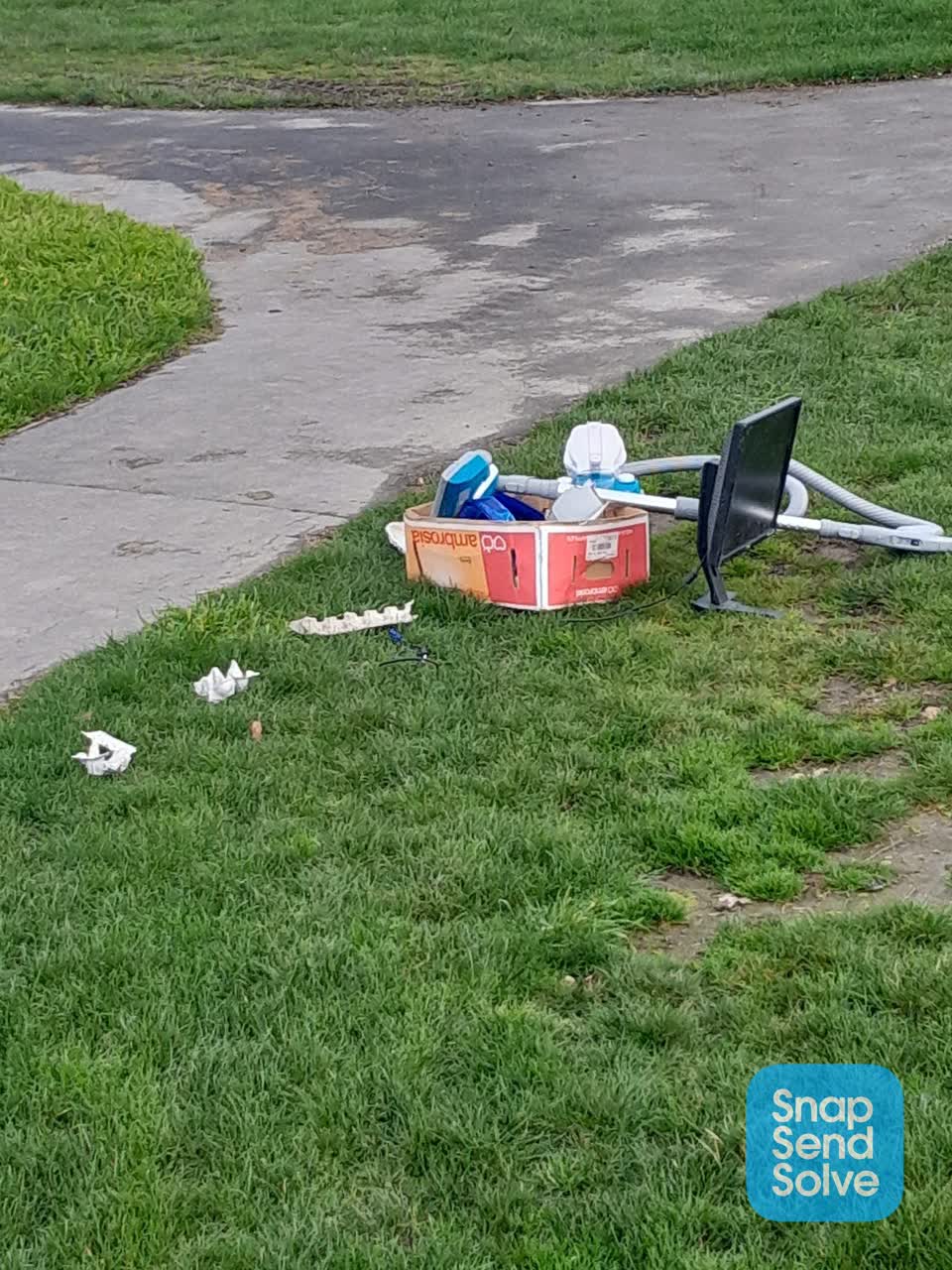 The photograph attached to this dumped rubbish report