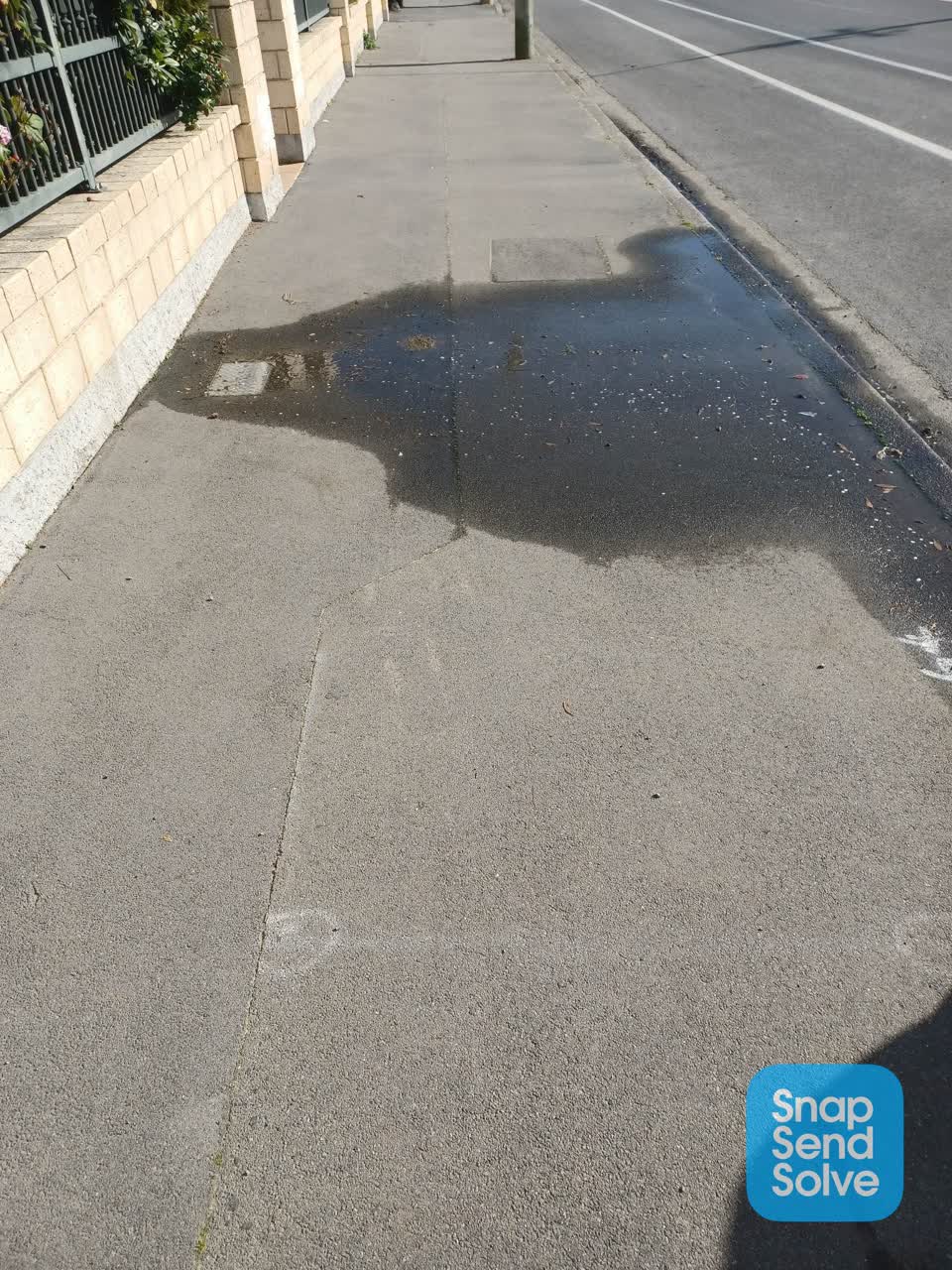 The photograph attached to this water leak report