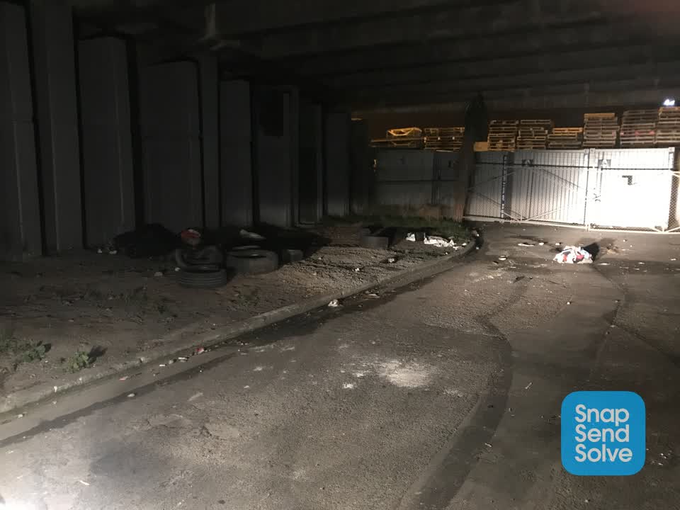 The photograph attached to this dumped rubbish report