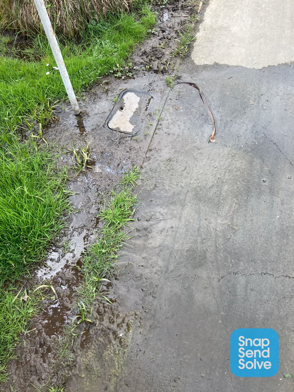 The photograph attached to this water leak report