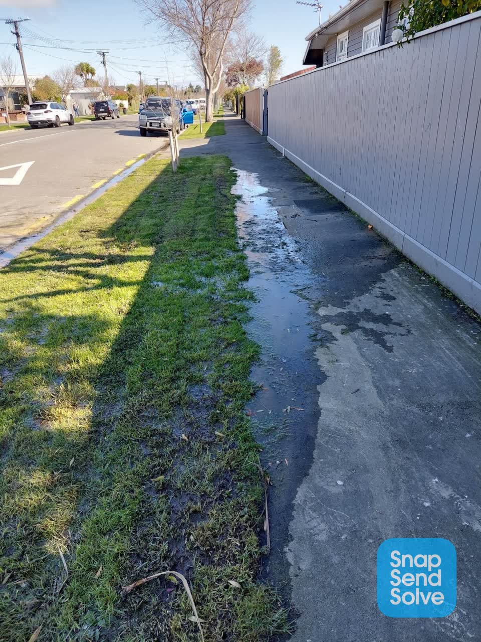 The photograph attached to this water leak report