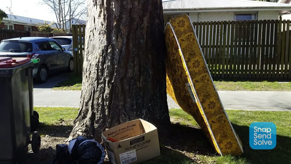 The photograph attached to this dumped rubbish report
