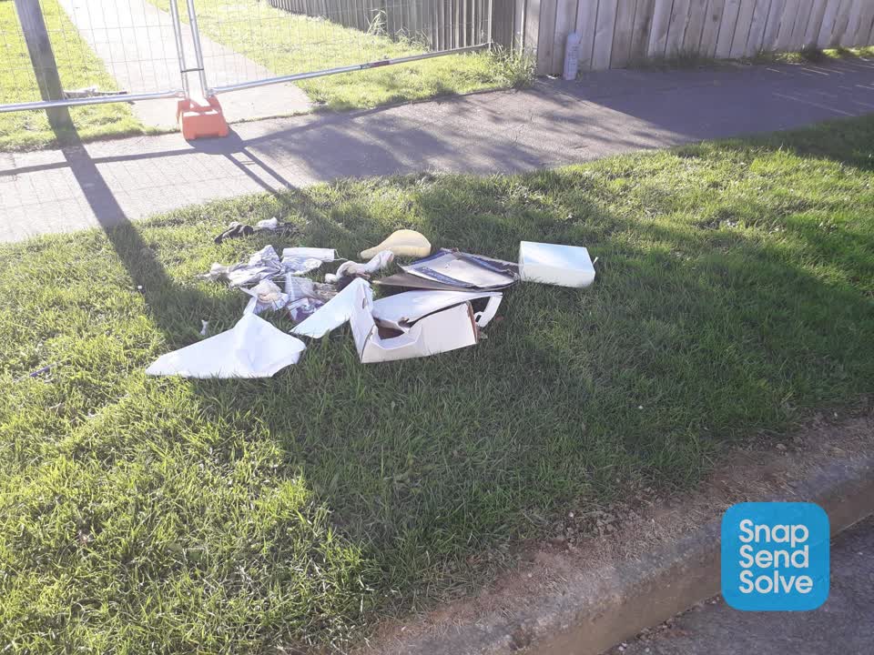The photograph attached to this dumped rubbish report