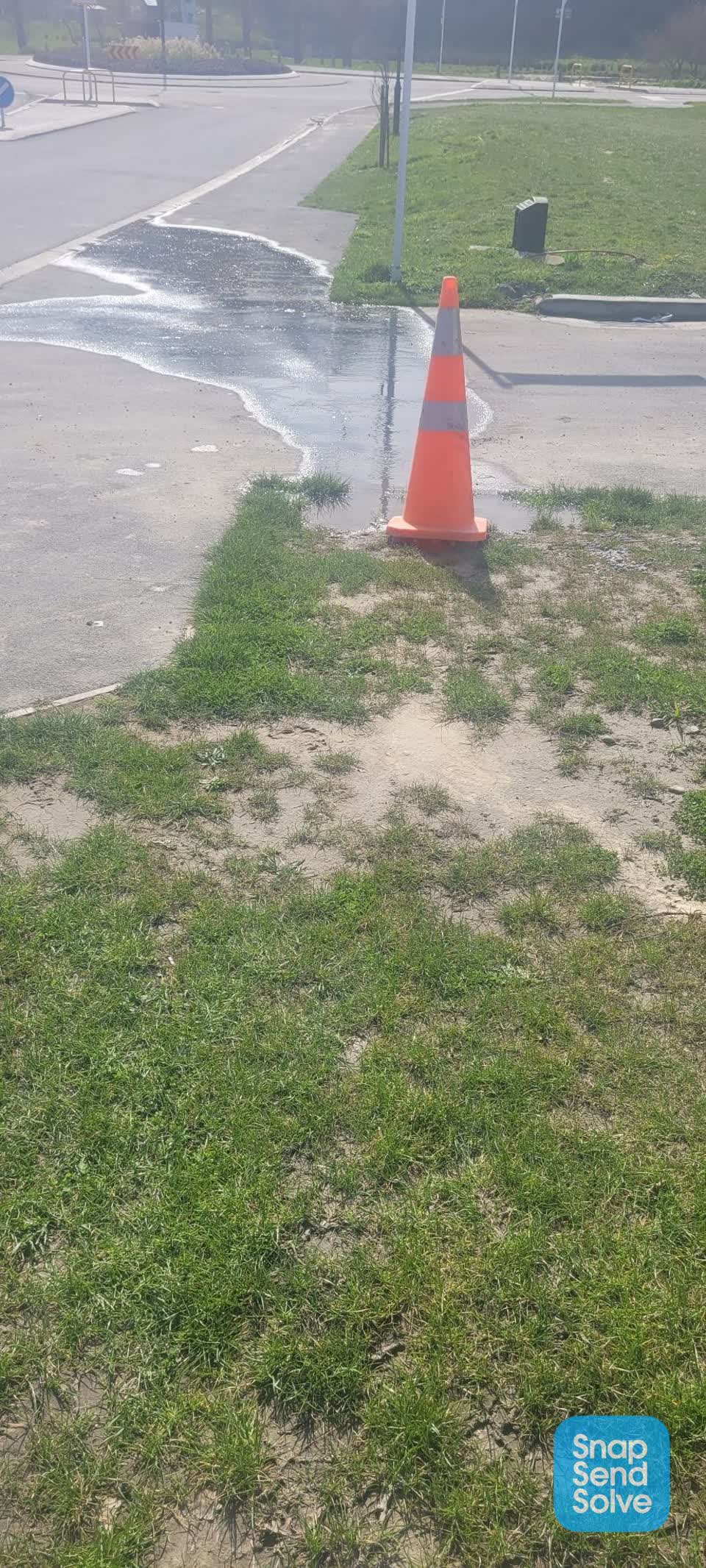 The photograph attached to this water leak report