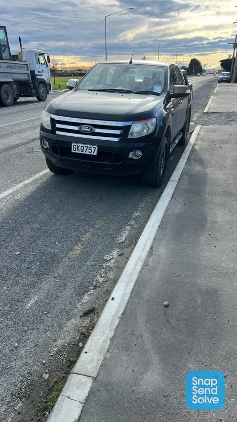 Hazard, vehicle, a report photo