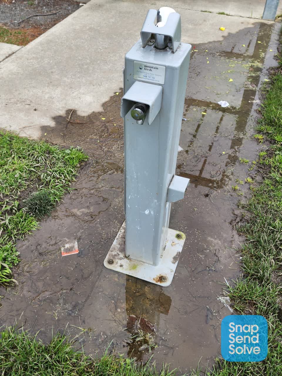 The photograph attached to this water leak report