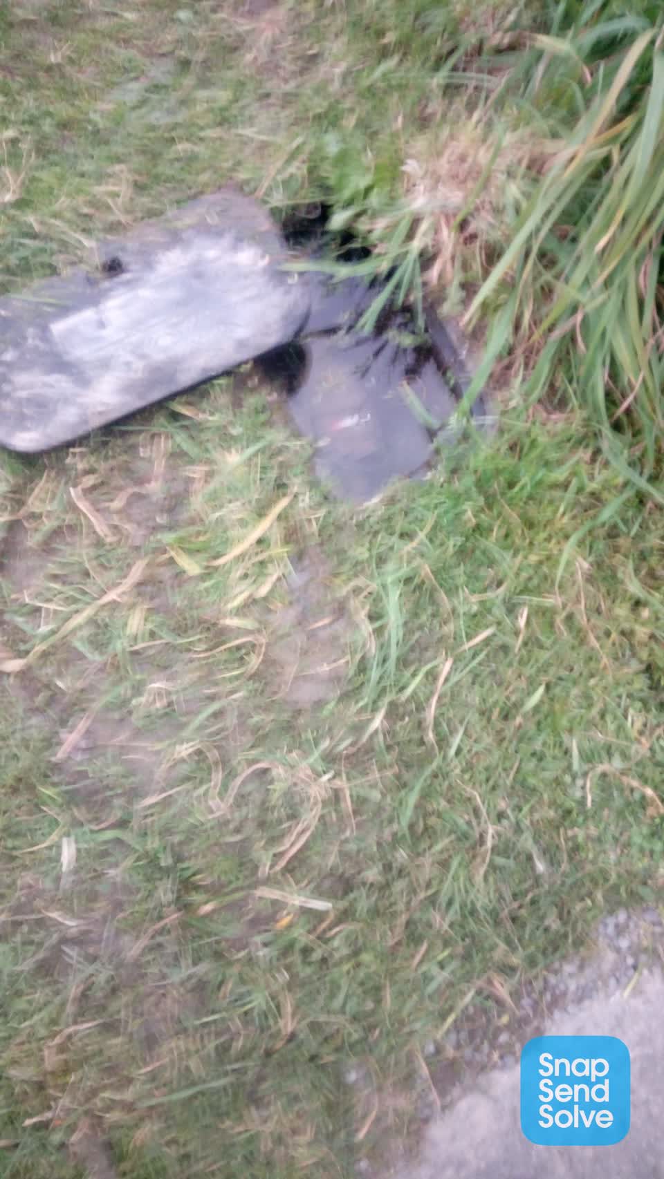 The photograph attached to this water leak report