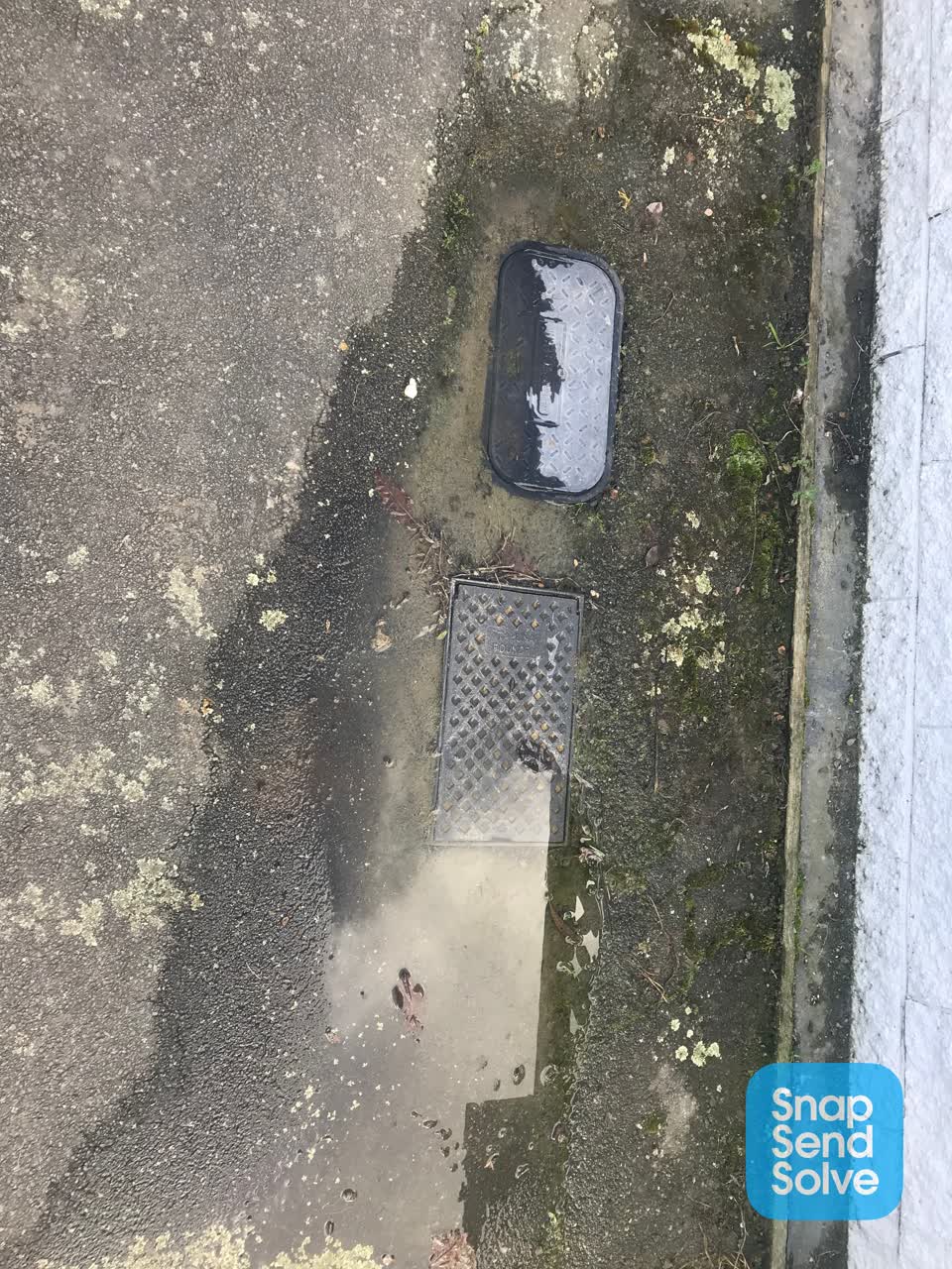 The photograph attached to this water leak report