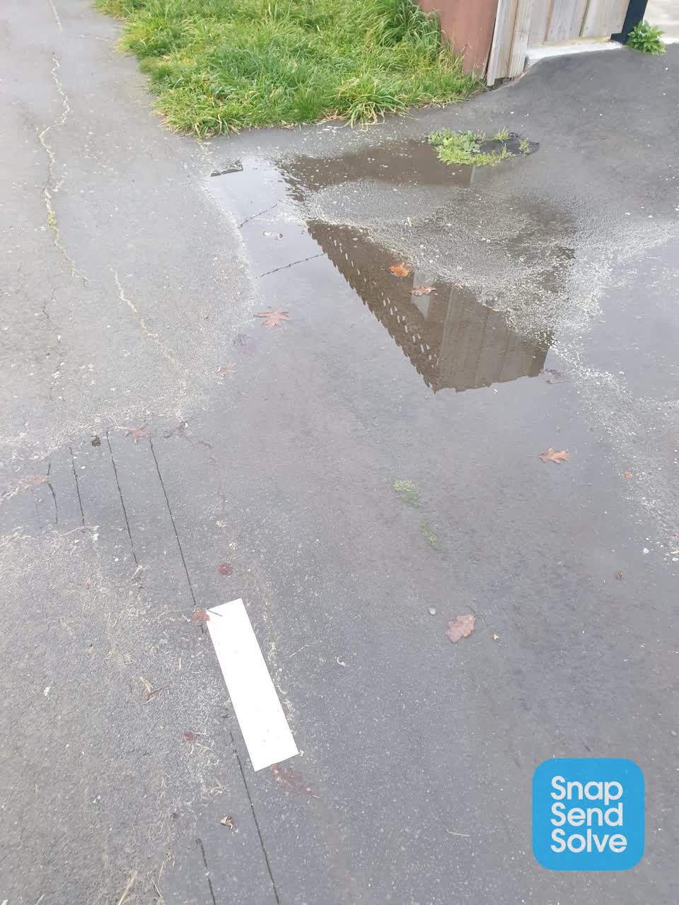 The photograph attached to this water leak report