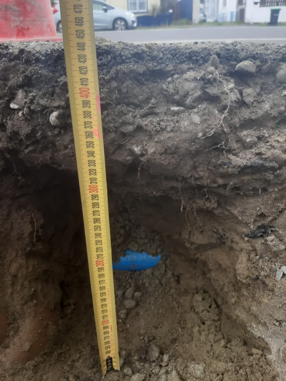 The photograph attached to this water leak report