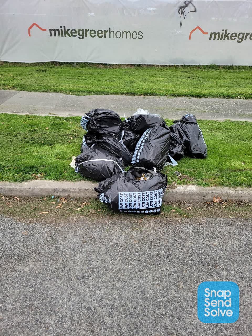 The photograph attached to this dumped rubbish report
