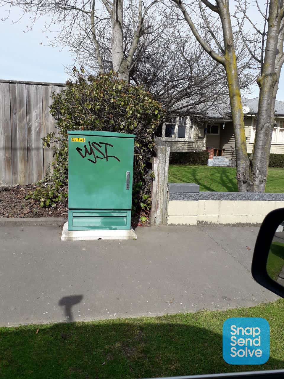 The photograph attached to this graffiti report