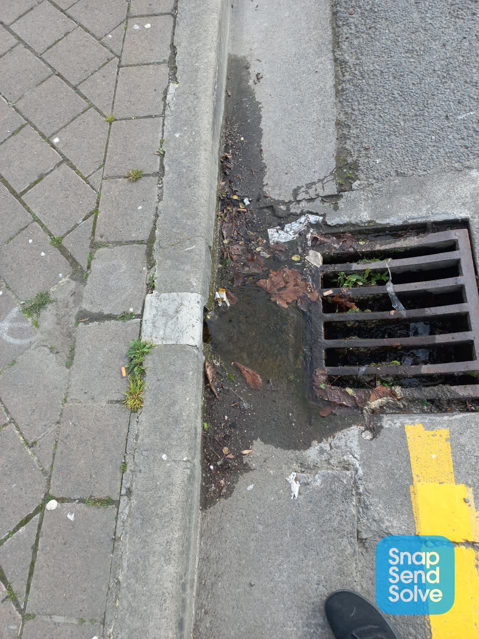 The photograph attached to this street gutters / storm water report