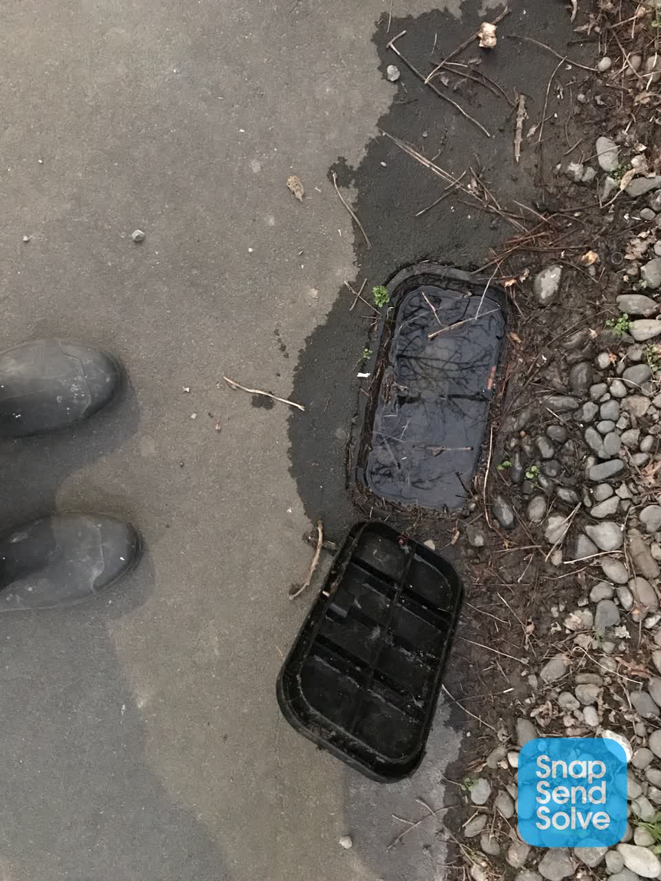 The photograph attached to this water leak report