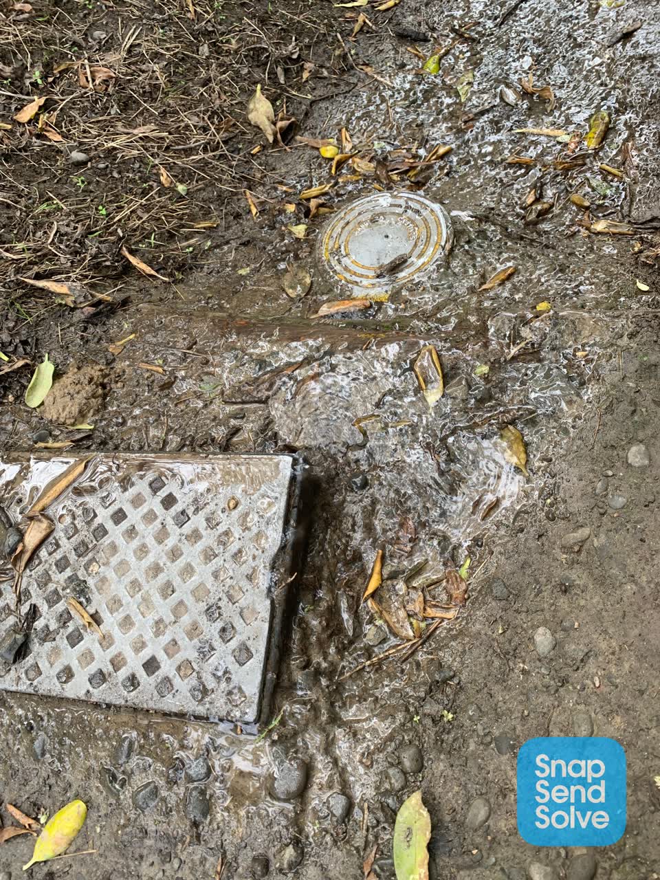 The photograph attached to this water leak report