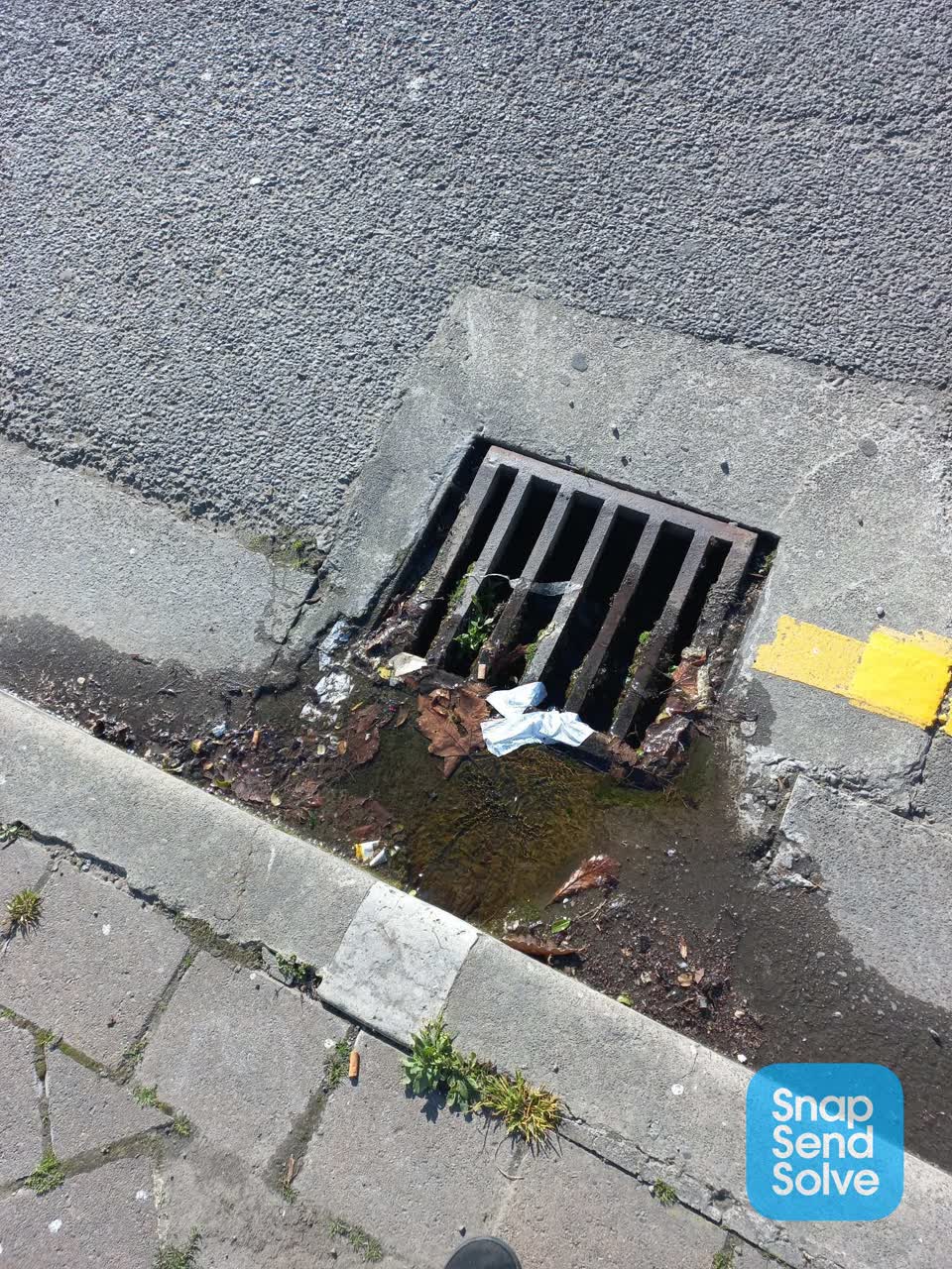 The photograph attached to this street gutters / storm water report