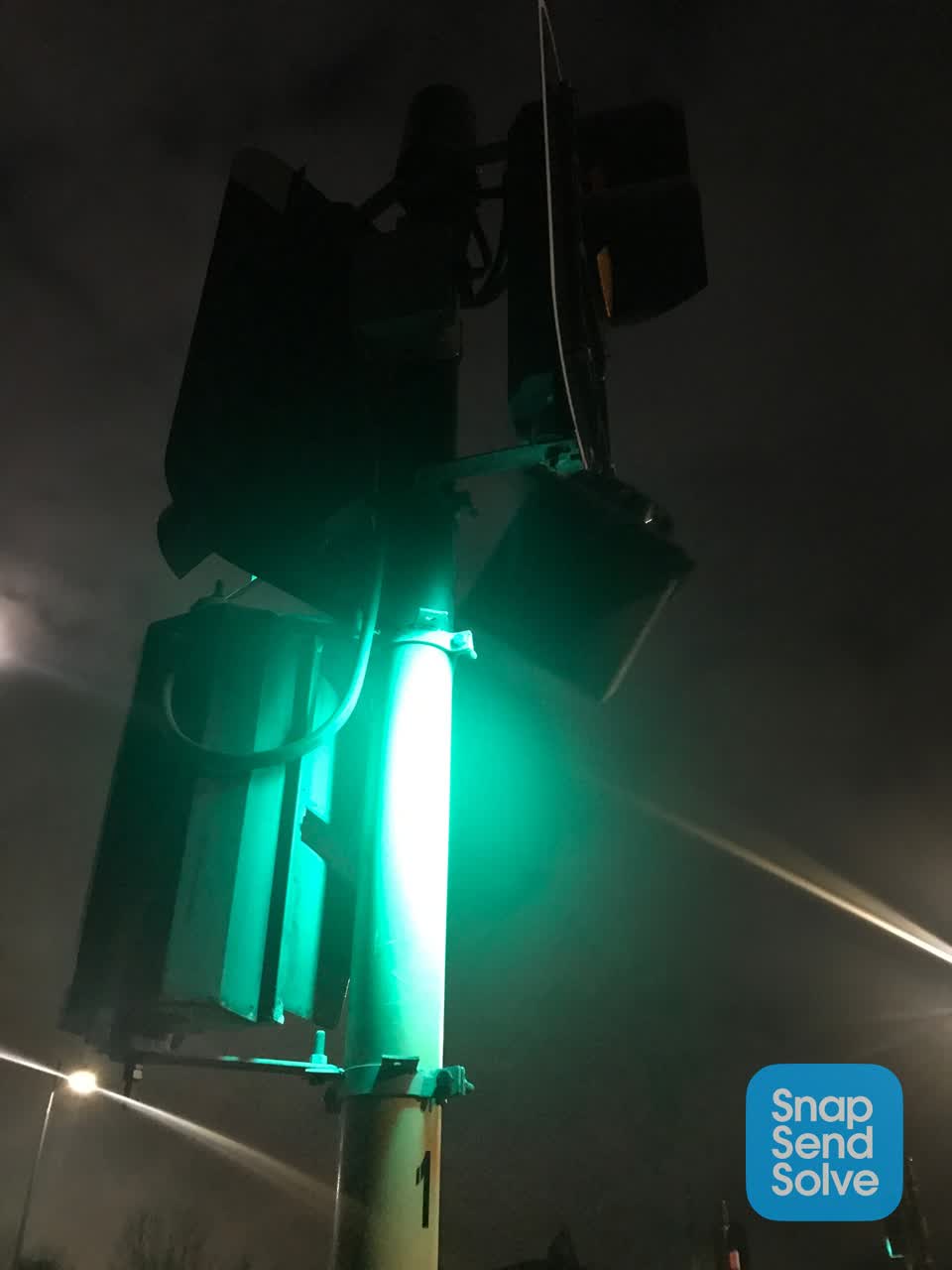 The photograph attached to this poles and signage - general report