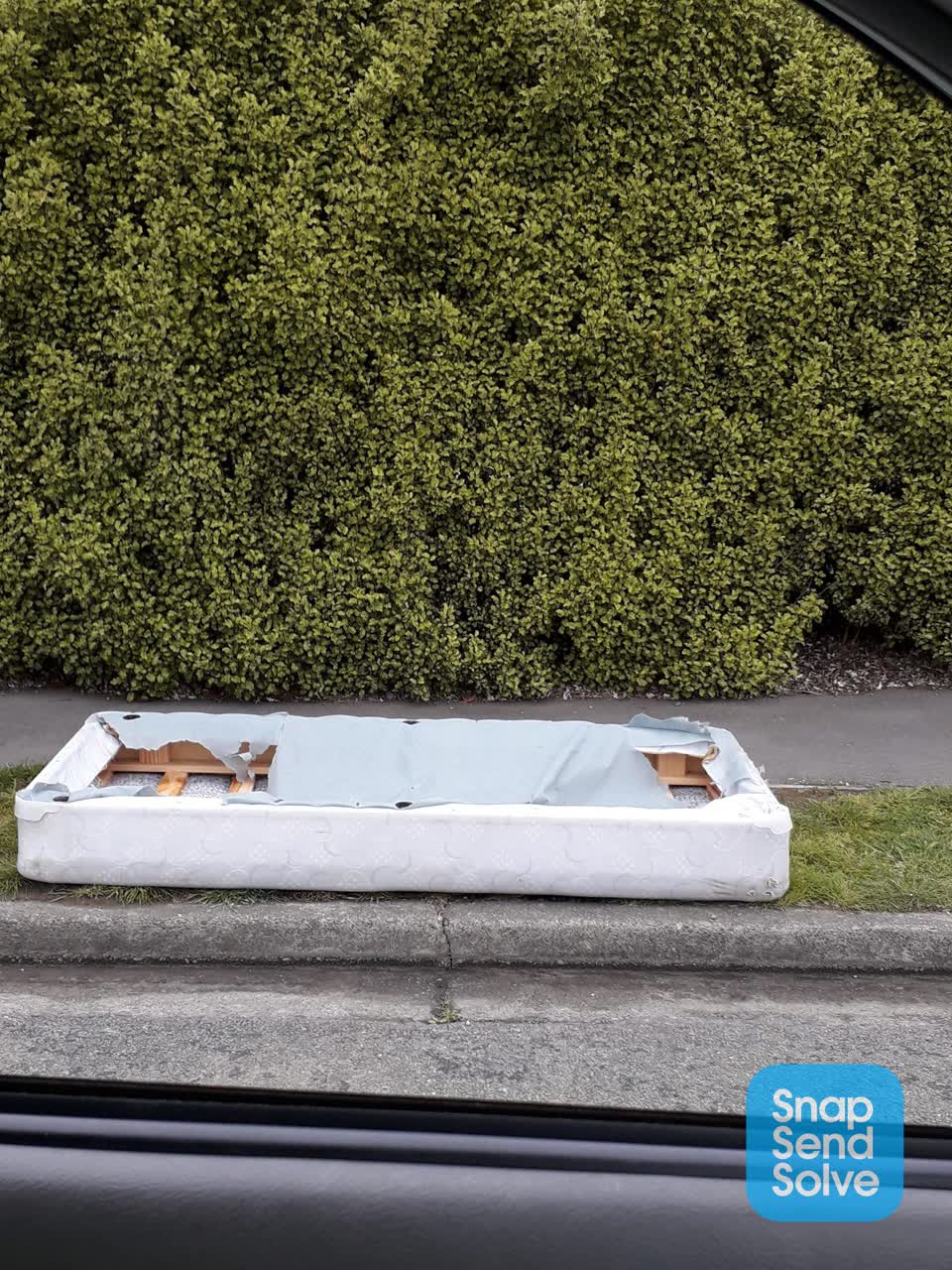 The photograph attached to this dumped rubbish report