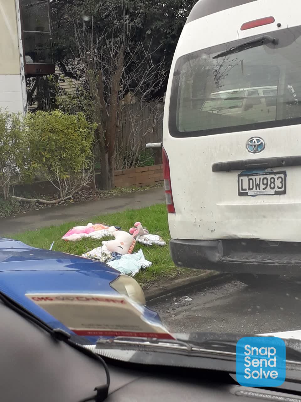 The photograph attached to this dumped rubbish report