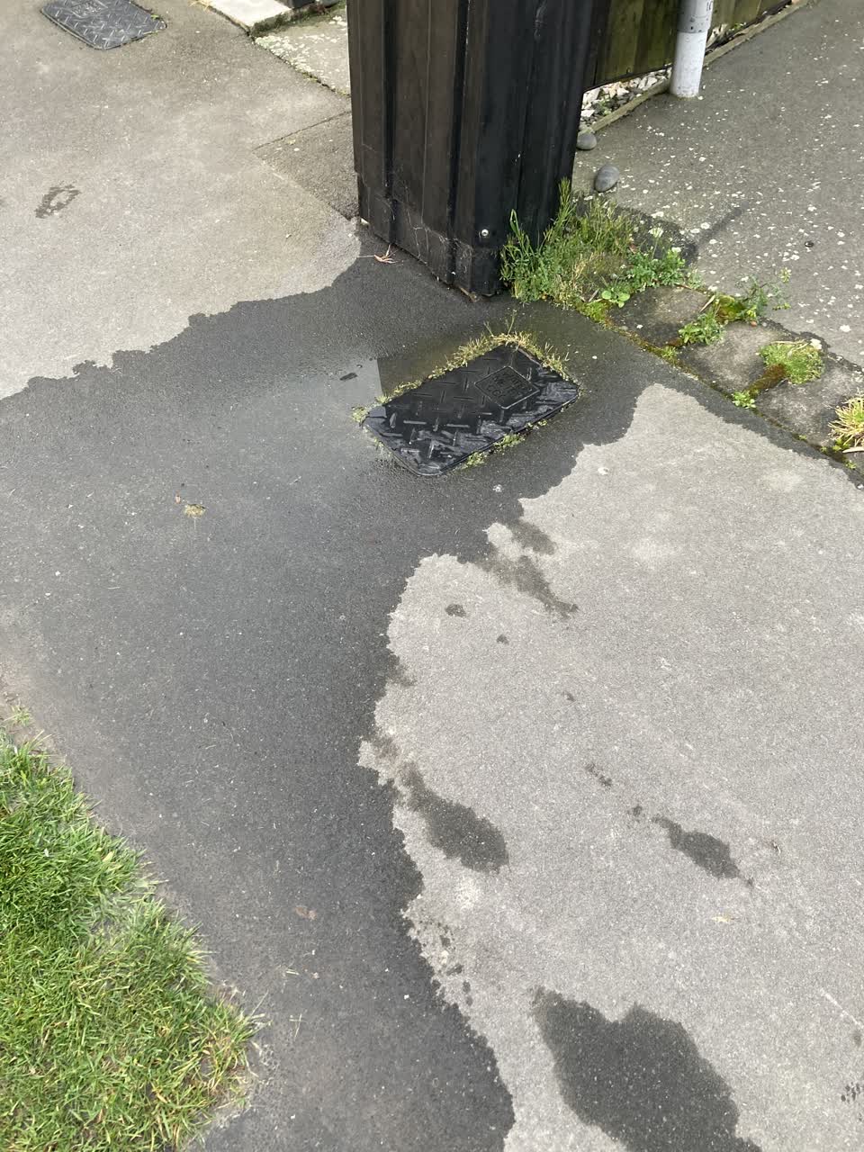 The photograph attached to this water leak report