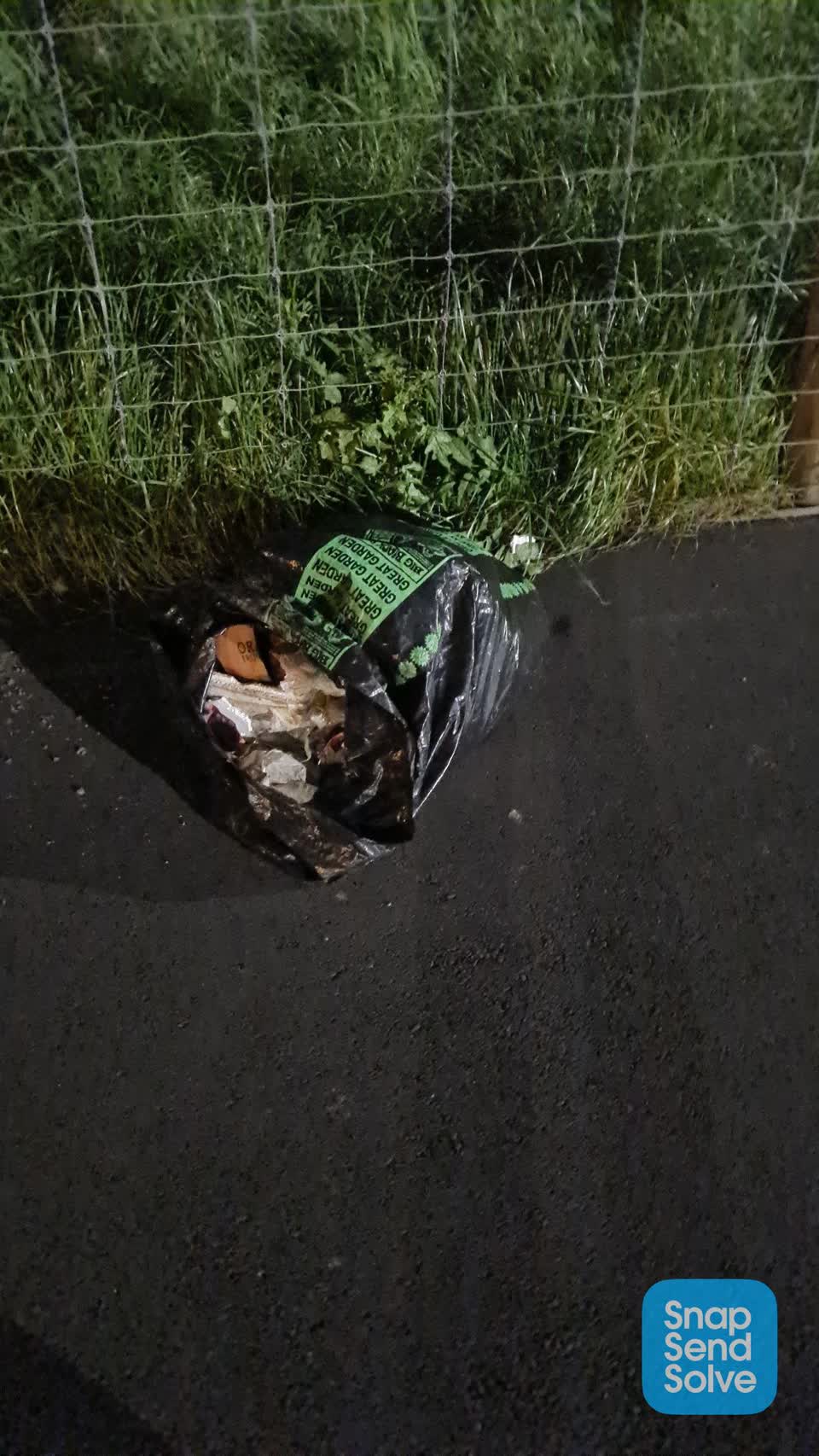 The photograph attached to this dumped rubbish report